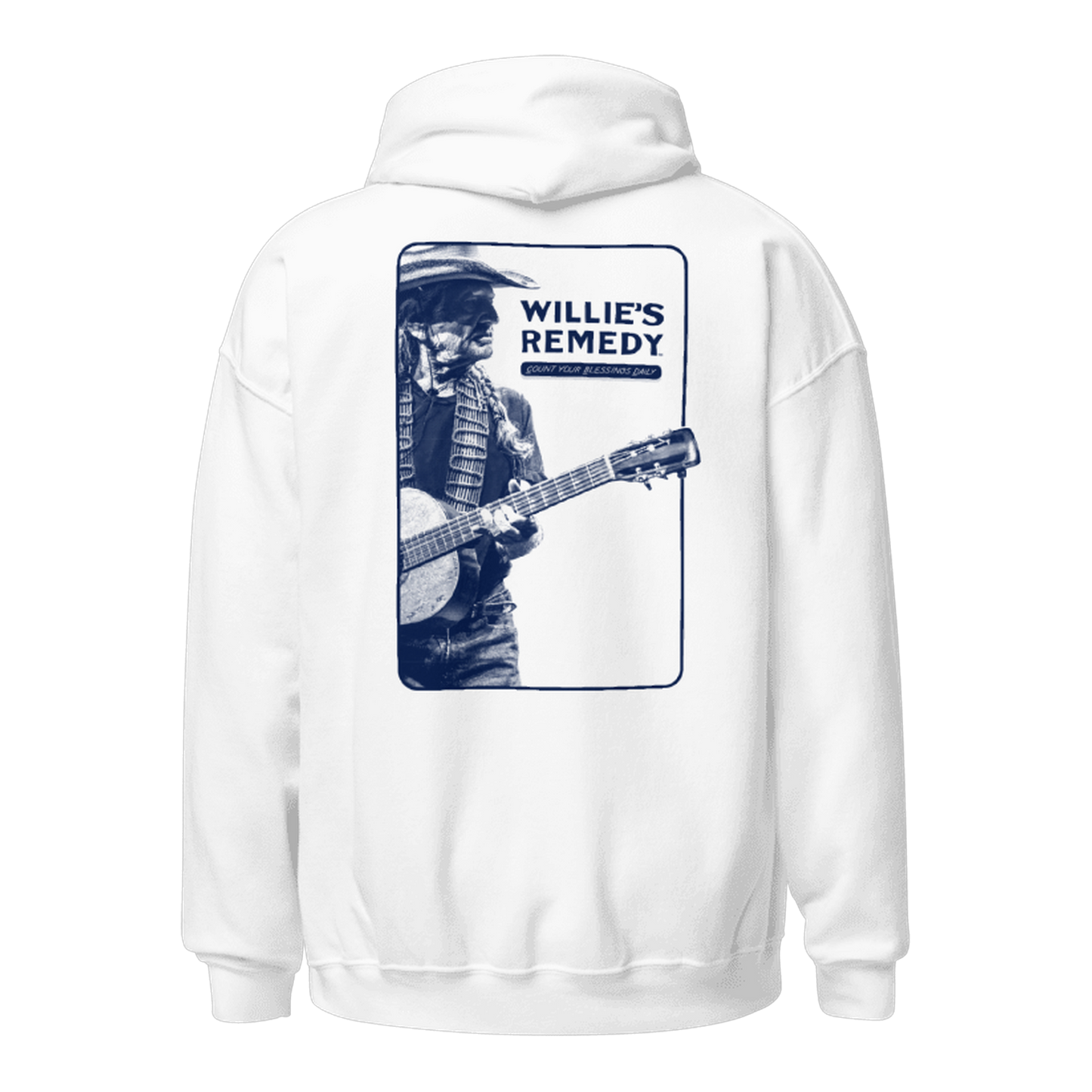 Remedy Badge White Hoodie - Back