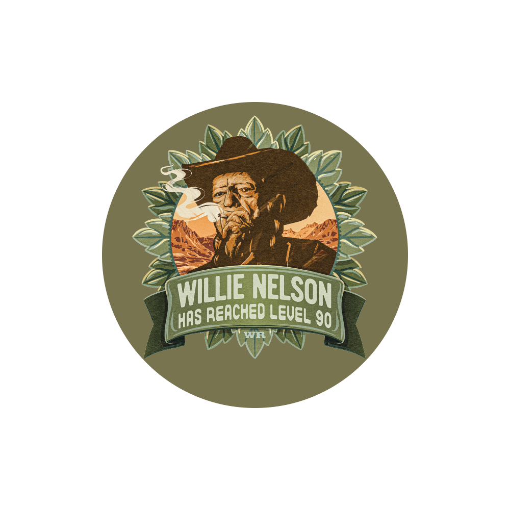 Willie's Reserve Official Merchandise. Level 90 Sticker.
