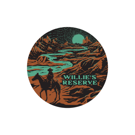 Willie's Reserve Official Merchandise. Willie's Reserve Outdoor Sticker.