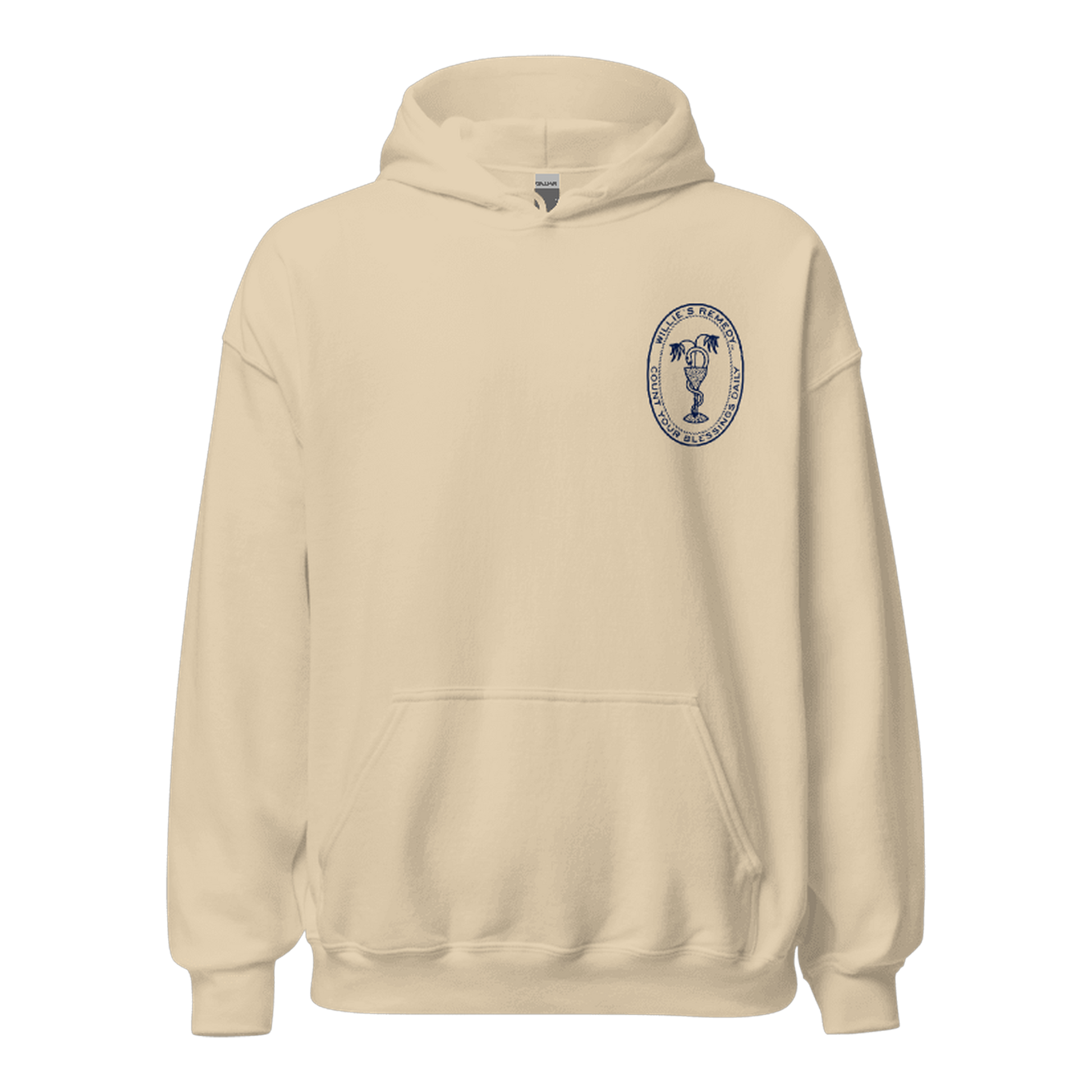 Remedy Badge Sand Hoodie - Front