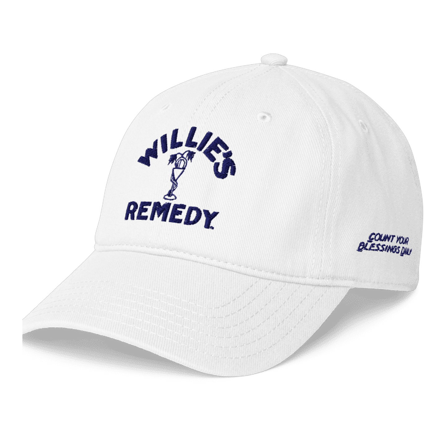 Remedy Logo White Dad Hat - Side