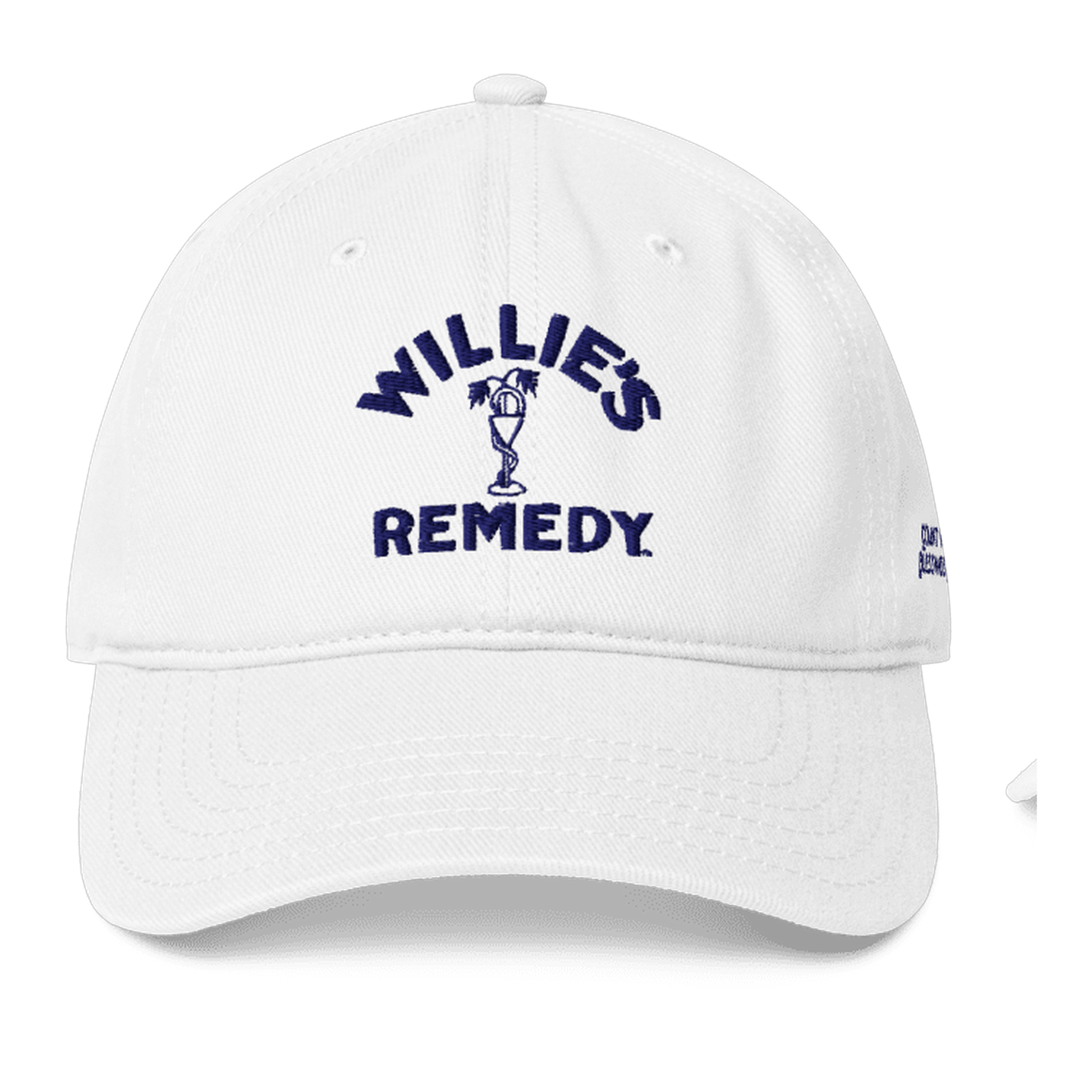 Remedy Logo White Dad Hat - Front