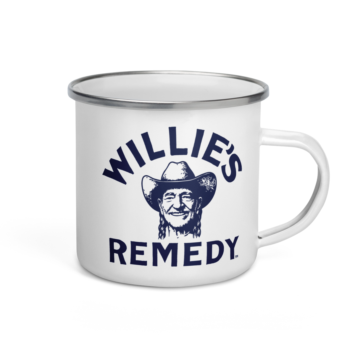 Willie’s Remedy Enamel Mug - Print On Demand Mug